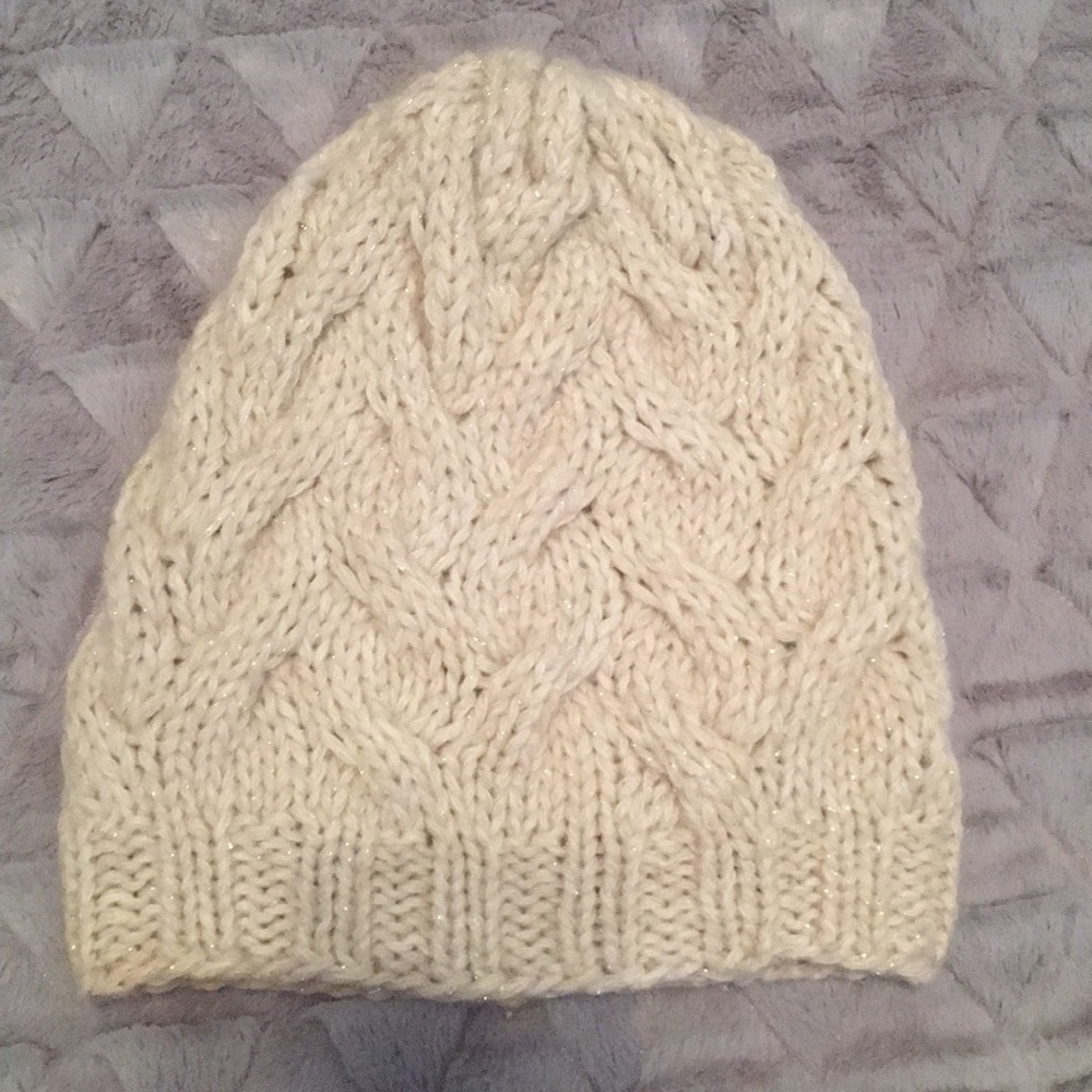 Cream Knitted Aeropostale Beanie